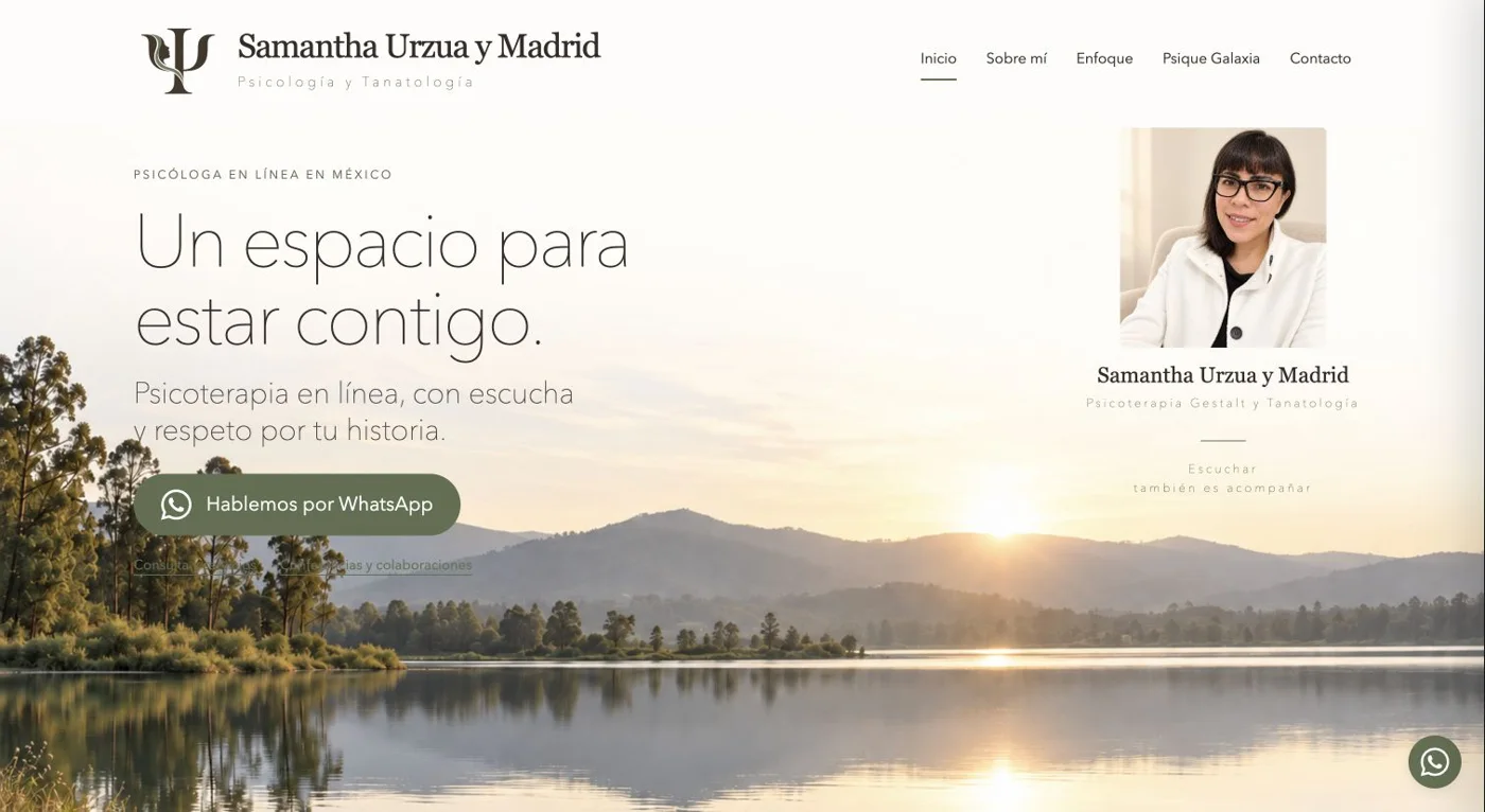 Homepage preview of Samantha Urzúa